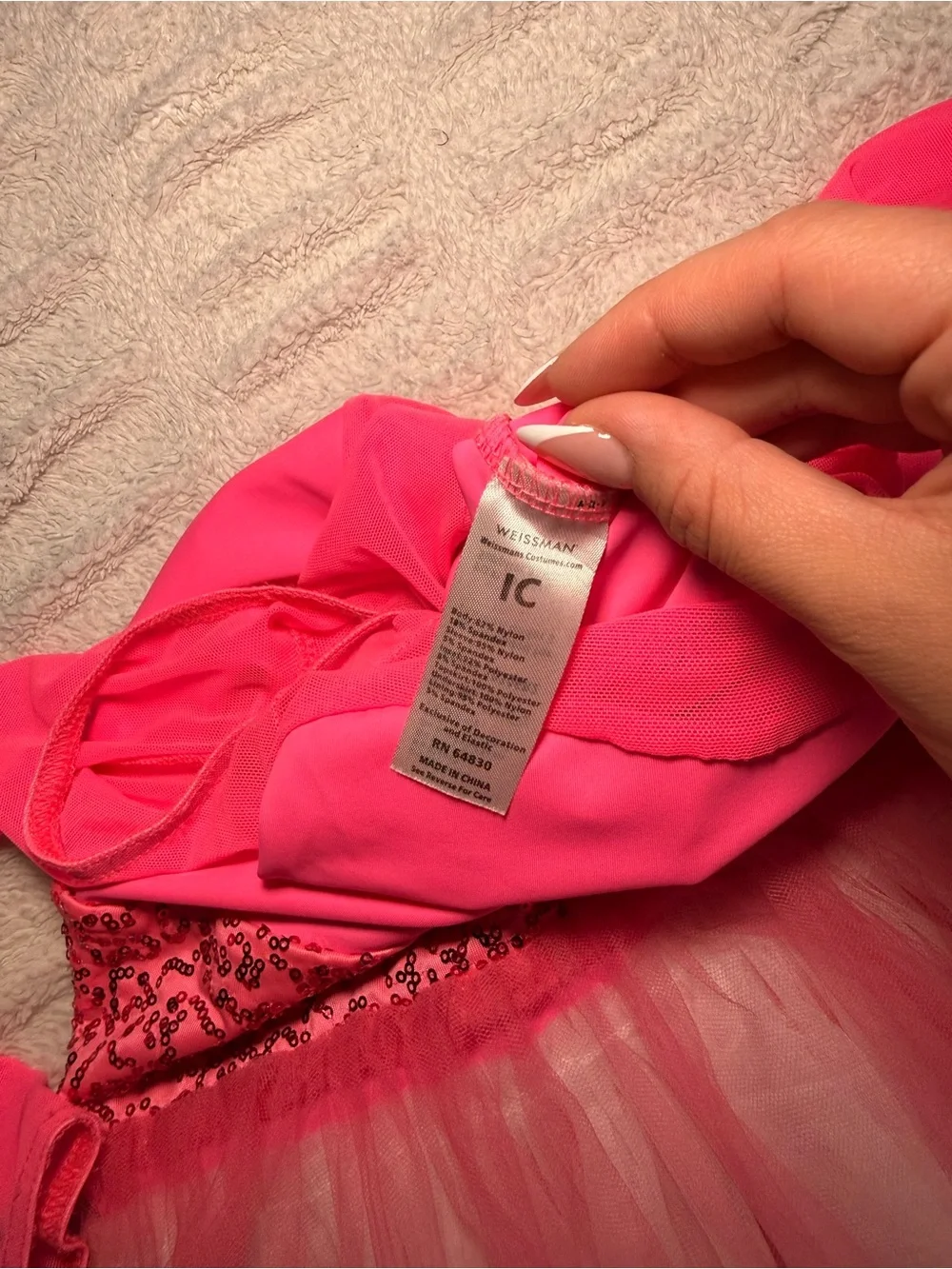 Weissman Pink Dance Tutu Dress Costume Size IC Child
